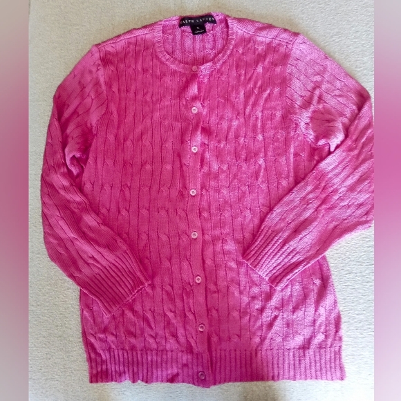 Ralph Lauren Sweaters - 💗🖤NWOT, Vintage, Black Label, Ralph Lauren, Silk Cardigan, size XL